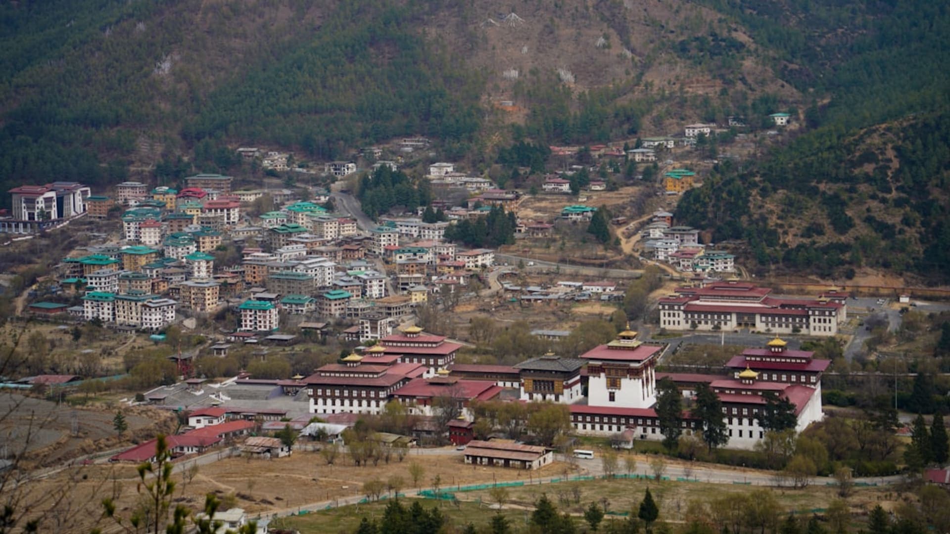 Thimphu city skyline