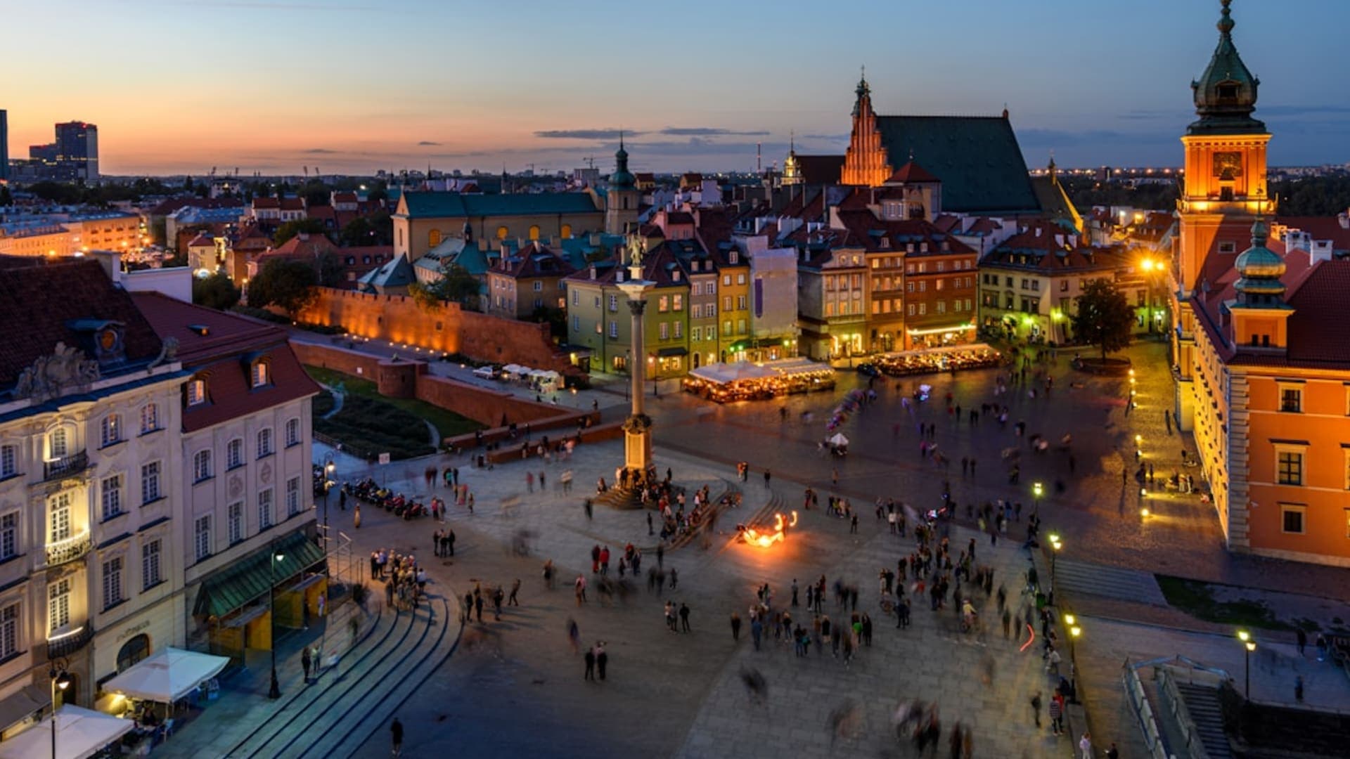 Warsaw city skyline