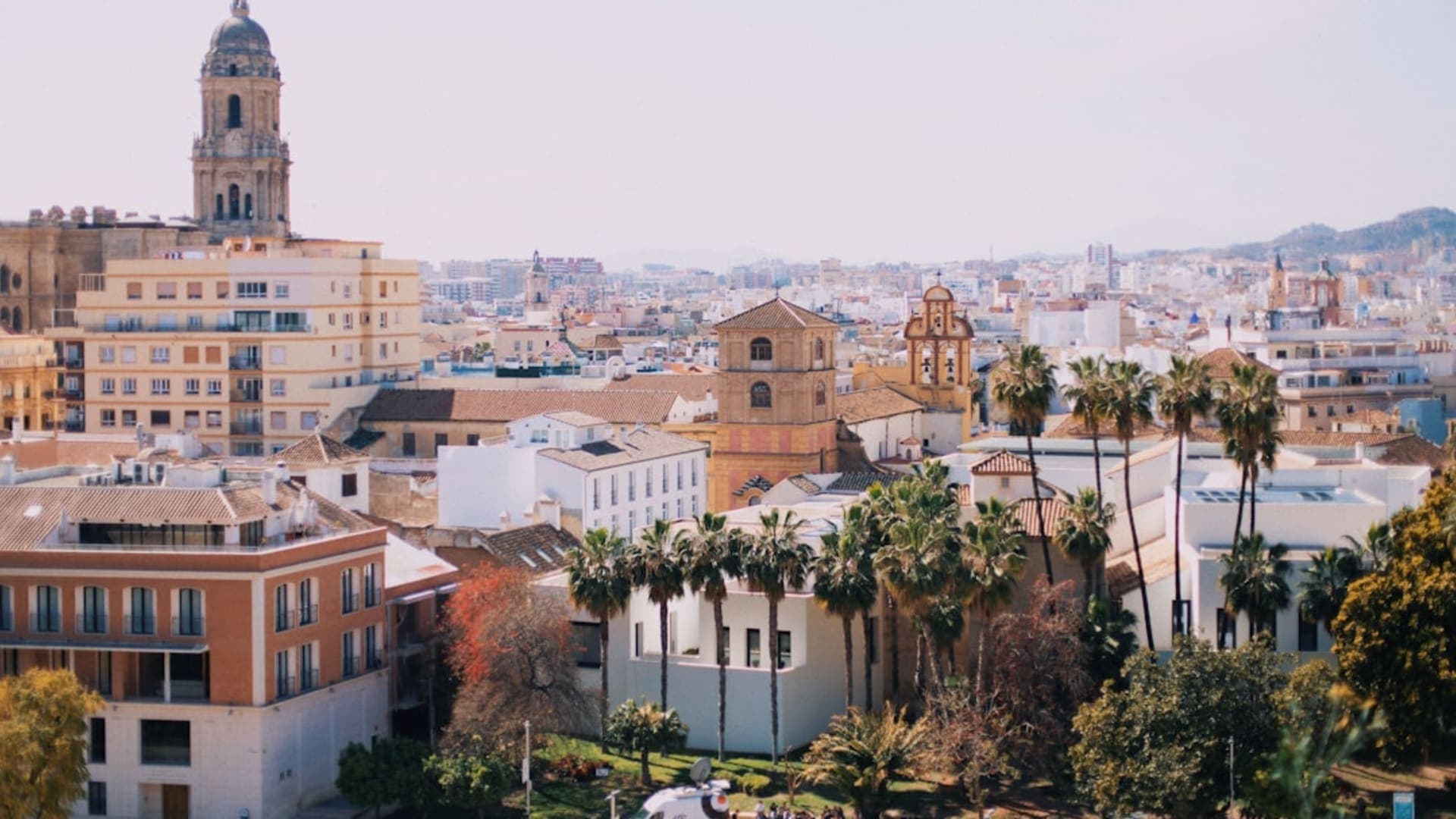 Málaga city skyline