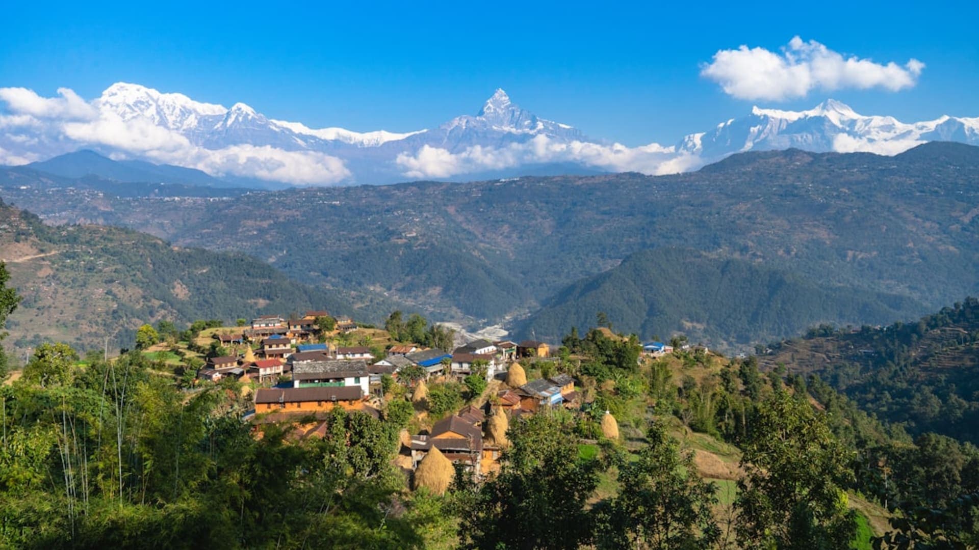 Pokhara city skyline