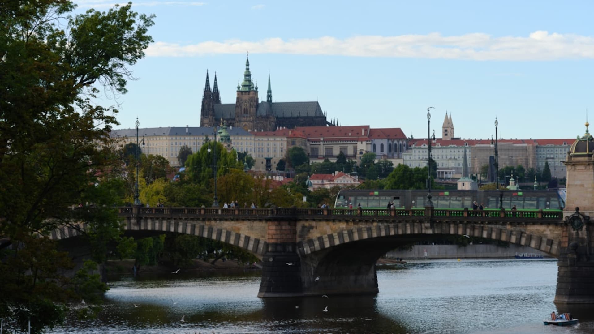 Prague city skyline