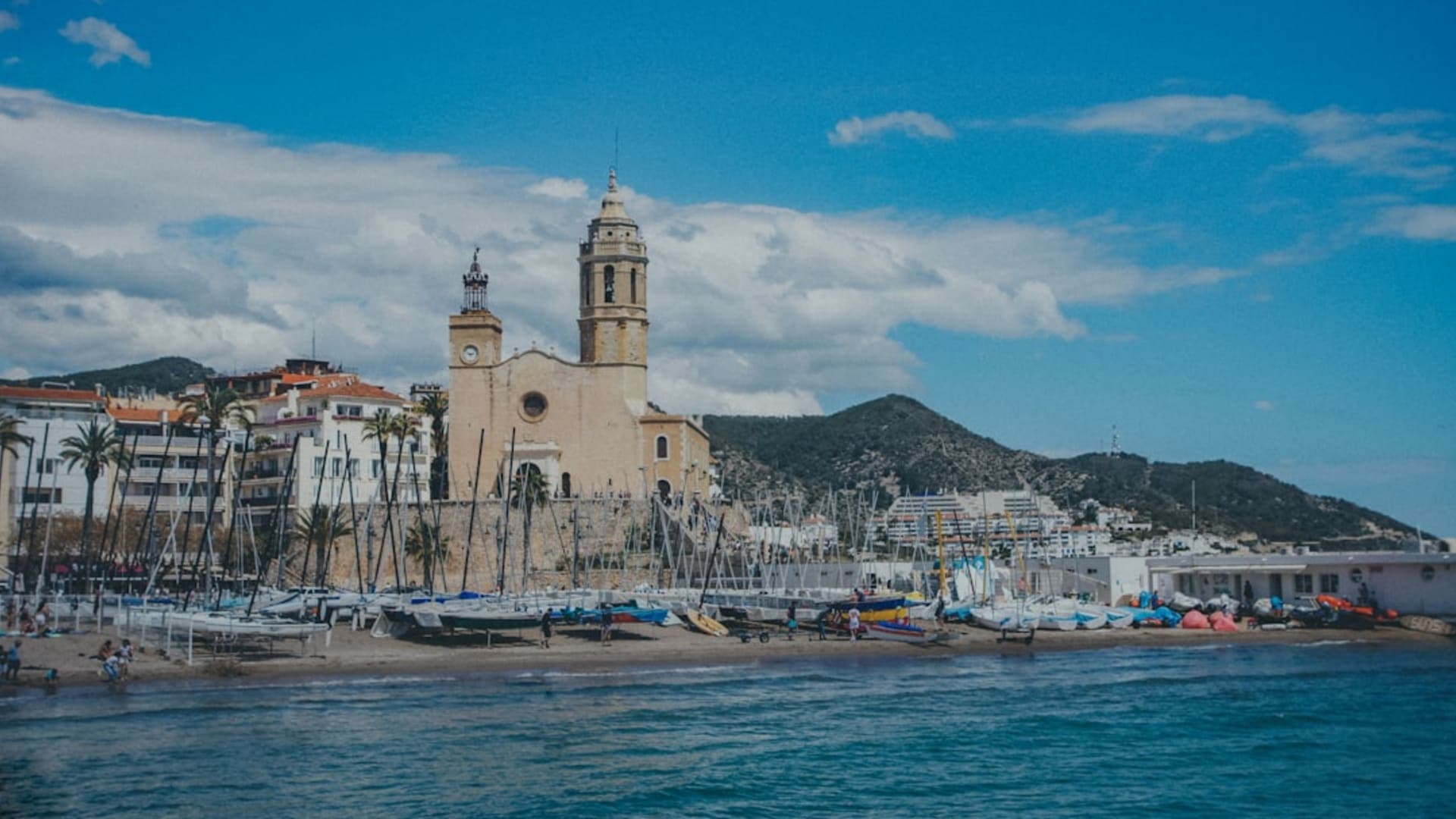 Sitges city skyline