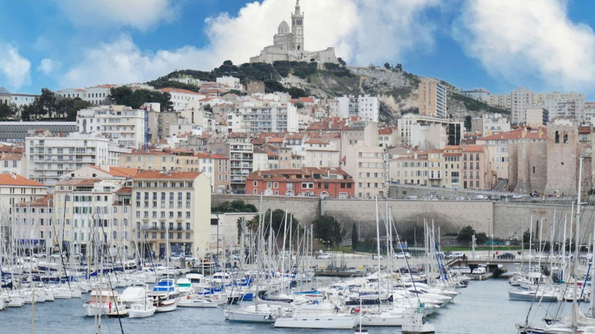 Marseille city skyline