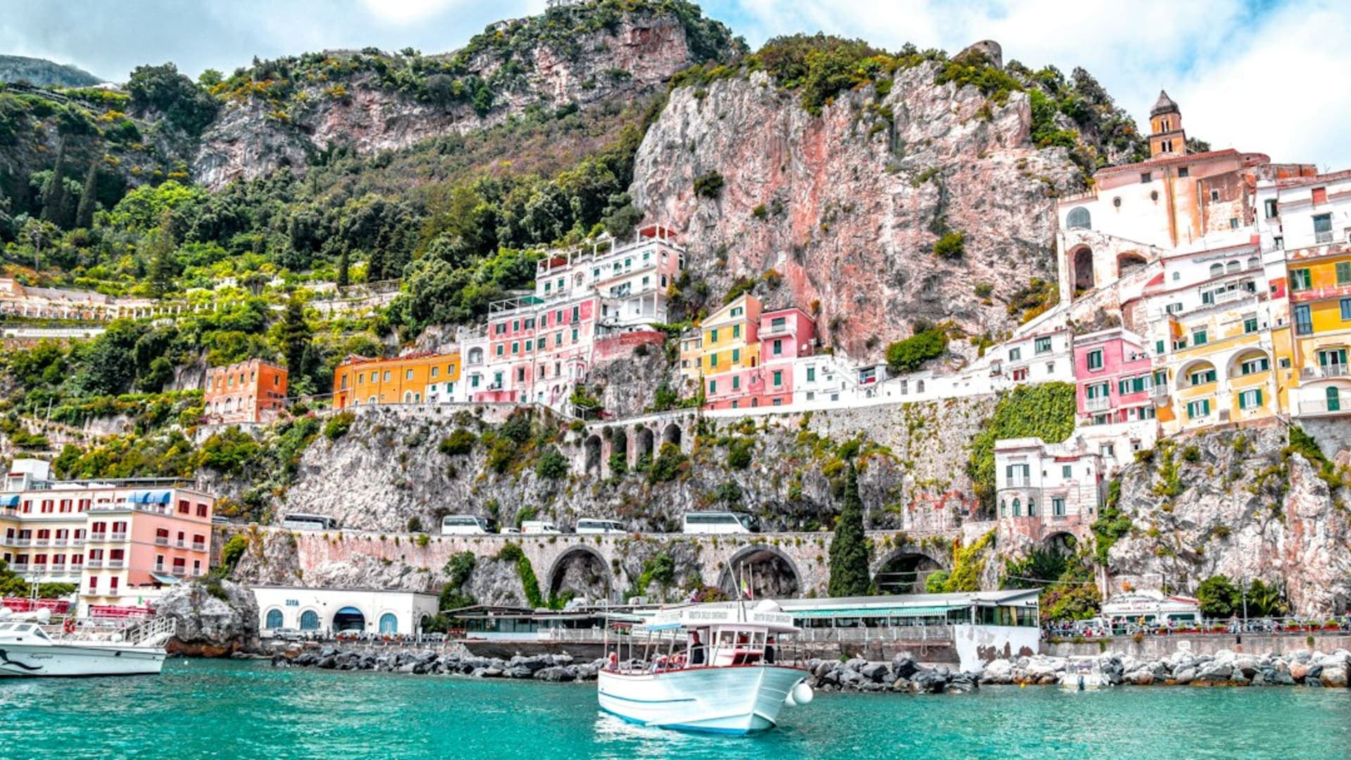 Amalfi city skyline