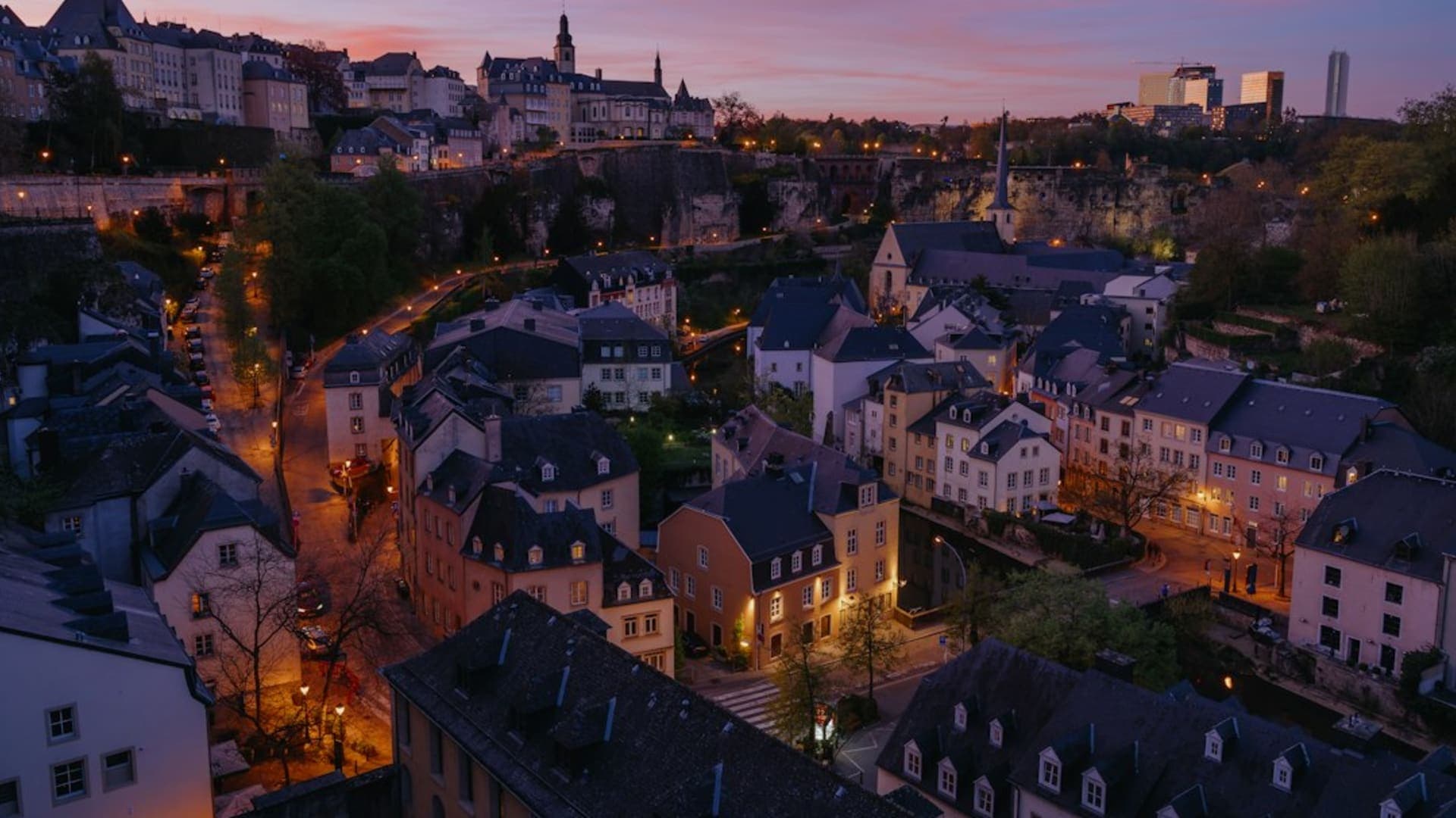 Luxembourg city skyline