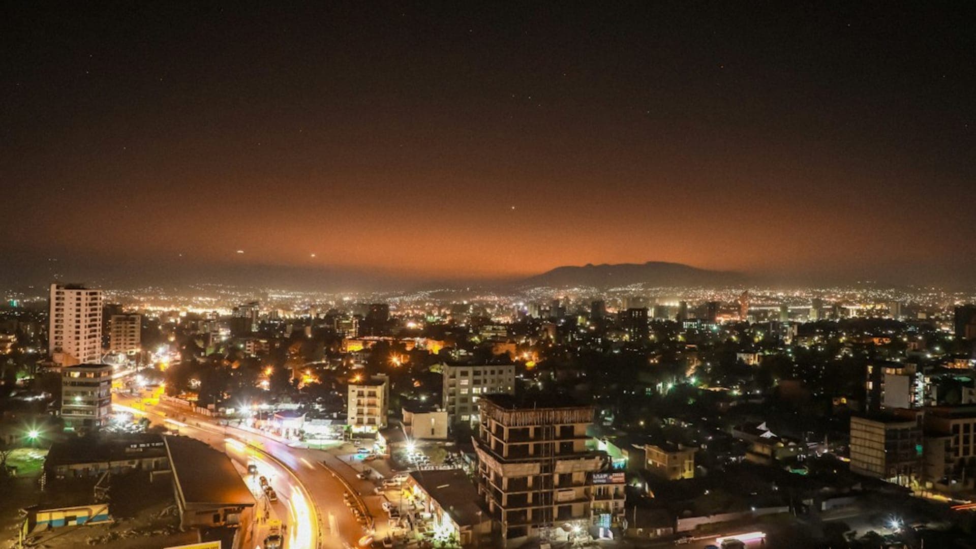 Axum city skyline